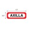 Nevs Position Labels - Axilla 1/2" x 1-1/2" White w/Red & Black XP-079 - alternate 2